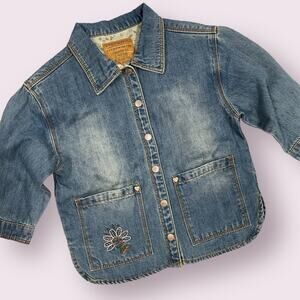 Souris Mini Denim Collection Embroidered Shirt Jacket 12-18 Mos